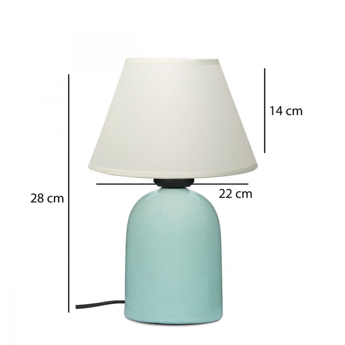 Opviq Lámpara de Mesa de Cerámica Crema